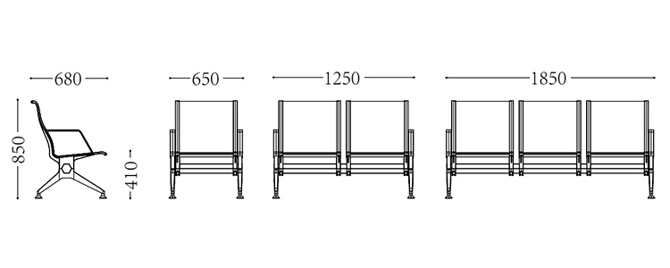 鋁合金機場(chǎng)椅/等候椅-SJ9086(圖2) undefined